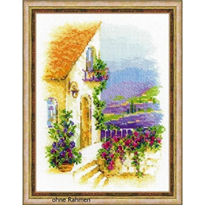 Imagen de Riolis Juego de Punto Cruz Provence Calle, algodón, Multicolor, 18 x 24 0.1 cm