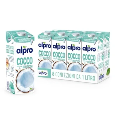 Imagen de Alpro Bebida de larga duración a base plantas coco, vegana y sin lácteos, 1L (paquete 8) (el empaque puede variar)