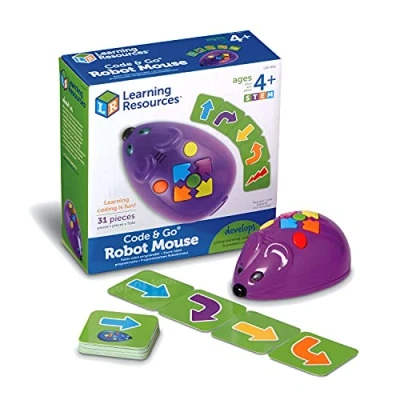 Imagen de Learning Resources Set de Actividades Stem ratón Robot, juguete codificación temprana sin pantalla para niños, regalos niños y niñas, 4 años