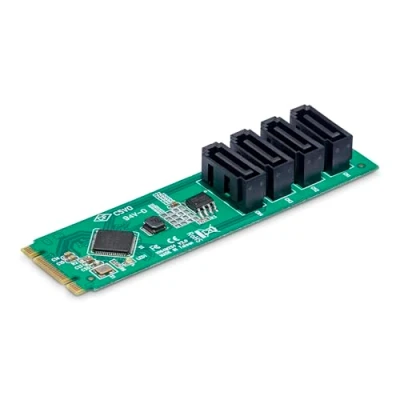 Imagen de StarTech.com Tarjeta Adaptador de 4 Puertos M.2 a SATA para HDD/SSD Expansión Windows/MacOS/Linux