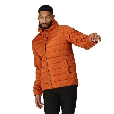 Imagen de Regatta Chaqueta impermeable acolchada/acolchada con capucha Helfa para hombre, perfecta actividades al aire libre, caminar, hacer senderismo y acampar