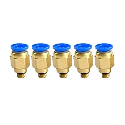 Imagen de Racor atornillado neumático M5 a 8 mm, 5 unidades, conector de calidad industrial.