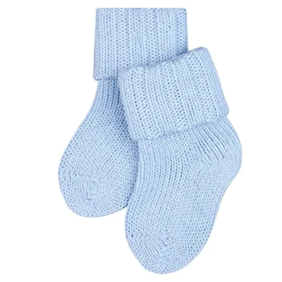 Imagen de FALKE Flausch B SO algodón lana unicolor 1 par, Calcetines Unisex bebé, Azul (Crystal Blue 6290), 74 80