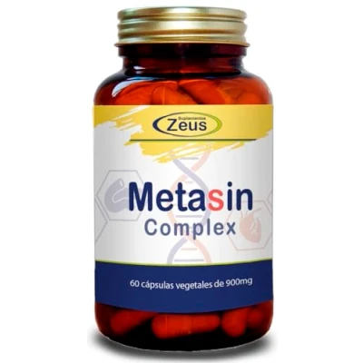 Imagen de METASIN COMPLEX Contribuye al metabolismo macronutrientes y a mantener niveles normales de glucosa, Complemento Alimenticio base Plantas, Levadura roja arroz, Cromo L Leucina 60 Cps VEG