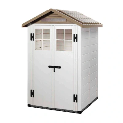 Imagen de Caseta jardín resina con suelo 137x144x214 cm (2 m²) Tuscany Evo 120 blanco