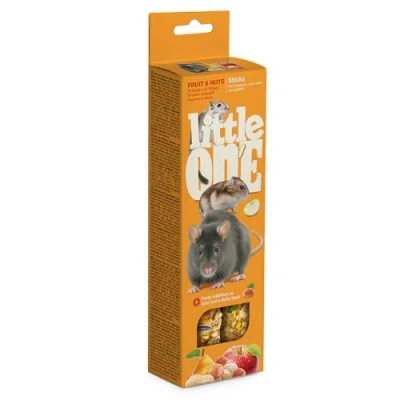 Imagen de Little One Sticks para Hamsters, Ratas, Ratones y Gerbos con Frutas nueces 2х60g