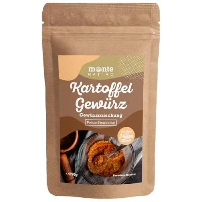 Imagen de Pommes Gewürzz Monte Nativo (250g) Kartoffelgewürz Aromatisches Bratkartoffelgewürzz Schonend getrocknete und Aromatic Gewürze ideal zum Kochen Würz Intesives Aroma Geschmack