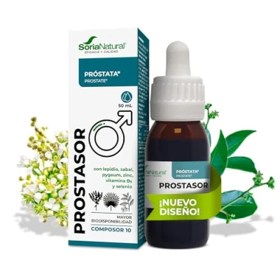 Imagen de Soria Natural Composor 10 Prosor Complex con Rompepiedras, Sabal y Pygeum Vitaminas Minerales Favorece la Salud de Próstata Propiedades Antiinflamatorias 50ml