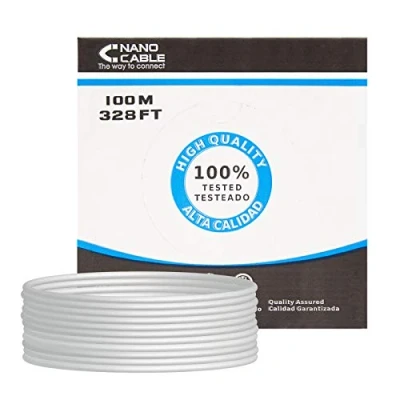 Imagen de Nanocable Cable Red Rj45 Cat.5e Utp Rigido Awg24, Gris, 100 M