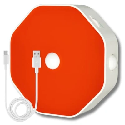 Imagen de Toys4Boys LED Luz Nocturna Infantil Batería 1000mAh Roja Melatonina con Montaje Magnético Luces Sensor de Movimiento Triple Rojas para Dormir Ideales Niños USB C