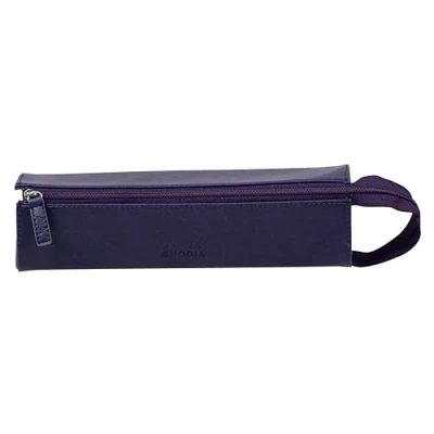 Imagen de Clairefontaine ES RHODIA 319035C Estuche de plumier rodiarama azul noche 23 x 5 cm Apertura plana para uso como plumero piel sintética Almacenamiento bolígrafos, lápices y rotuladores