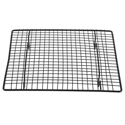 Imagen de Rejilla para enfriar Rectángulo de acero inoxidable Alambre grueso y hornear parrilla antiadherente Horno tostador Práctica herramienta cocina Asar a la