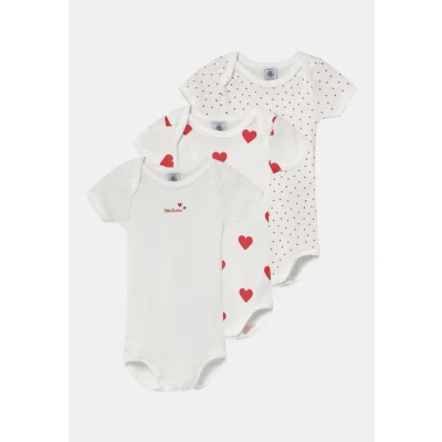 Imagen de Petit Bateau A00BB, Body a Rayas de Manga Corta Bebé Niñas (Pack 3), Variante 1, 18 meses