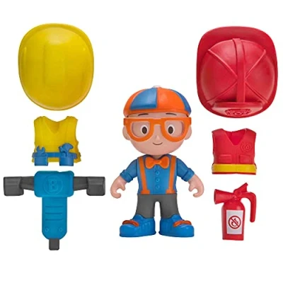 Imagen de Blippi Figura Job Explorer de 5 Pulgadas más 6 accesos, Multicolor (Jazwares BLP0136)
