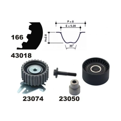 Imagen de MAPCO 23014 Kit de correa distribución 166 ALFA ROMEO: 156 Berlina, Sportwagon, FIAT: Stilo Hatchback, Punto II Hatchback