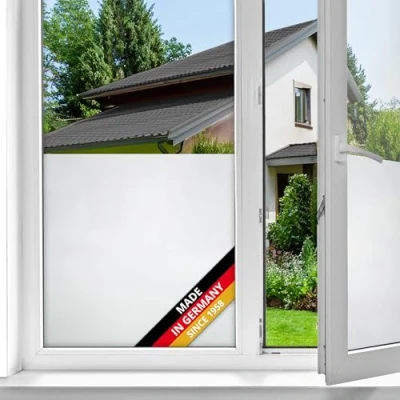 Imagen de d c fix vinilo adhesivo para cristales ventanas escarcha estático opaco translúcido privacidad decorativo mampara de ducha baño lámina pegatina 90 cm x 1,5 m