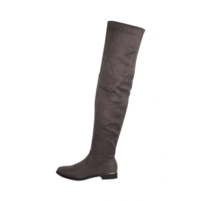 Imagen de Elara Botas Mujer Overknee sobre Rodilla Chunkyrayan Gris 0 76 Grau 37