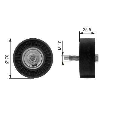 Imagen de GATES FleetRunner Micro V Kit T36199 Rodillo Guia FORD: Focus Mk1 Hatchback, Berlina, Furgón / Familiar