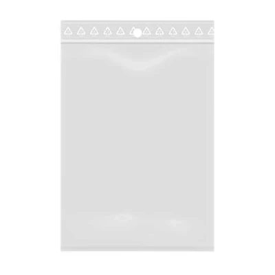 Imagen de 1000 bolsas de plástico con cierre cremallera transparente (8 x 12 cm)
