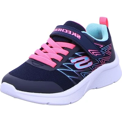 Imagen de Skechers MICROSPEC Bold Delight, Zapatillas, Navy Mesh/Hot Pink Trim, 28 EU