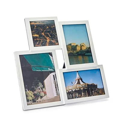Imagen de Balvi Marco Isernia Color Blanco Capacidad: 4 Fotos de para sobremesa Plástico 30x30 cm