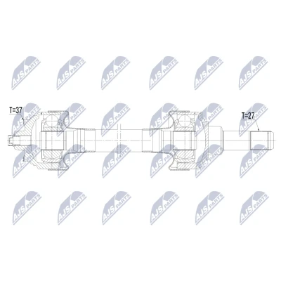 Imagen de NTY NPW BM 245 Árbol de Transmisión Eje trasero, derecha 790mm automática