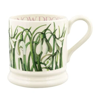 Imagen de Emma Bridgewater Taza Grande de 1/2 Pinta (300 ml) Tazas Ceramica Para Desayuno, Cafe, Capuchino, Café con Leche o Té, Diseños Originales y Bonitos, Mug Campanilla invierno