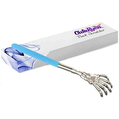 Imagen de OntaRyon Rascador de Espalda Telescópico Extensible Back Scratcher Con Caucho La Manija Telescópica Garra Fantasma Regalo novedoso para hombres y mujeres Barra masaje portátil Massage Tool