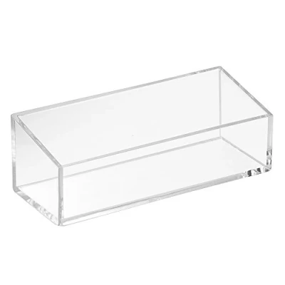 Imagen de iDesign organizador de maquillaje, cosméticos pequeño plástico libre BPA, caja para esmaltes uñas y otros productos, transparente