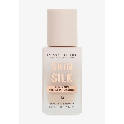 Imagen de Makeup Revolution, Skin Silk Serum Foundation, Light to Medium Coverage, Contains Hyaluronic Acid, F3, 23ml