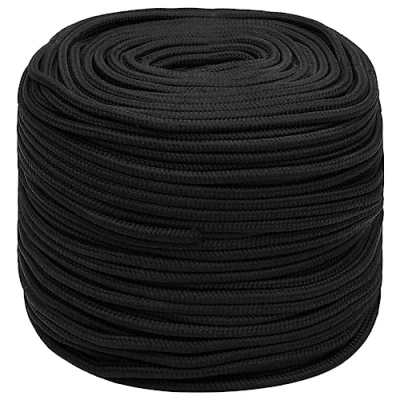 Imagen de vidaXL Cuerda de Barco Polipropileno Negro Intenso 8 mm 100 m