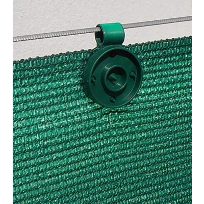 Imagen de edenvista Clips de fijación, con protección antirrayos UV, para Lona separadora 90 a 350 g/m2 Bolsa 200 Piezas, Color Verde.