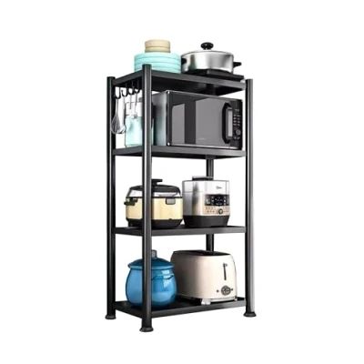 Imagen de MAGIC SELECT Estantería para Almacenaje, Repisa Modular Multiusos, Estante con Ruedas, de Pie, Mueble Cocina, Baño, Habitación, Salón 4 Baldas Almacenamiento. (120x40x27cm)