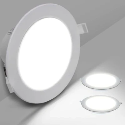 Imagen de Aigostar Downlight LED Techo Empotrable, 12W Equivalente a Halógena 113W, 1350LM, Luz Blanca Fria 6500K, Ojos de Buey para interior, Ф145 155 mm, Pack 2 Foco Empotrable