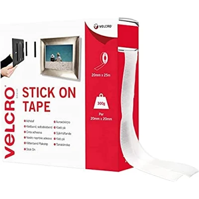 Imagen de VELCRO Brand Cinta adhesiva 20mm x 25m Blanco