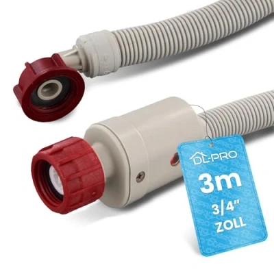 Imagen de DL pro Manguera de alimentación entrada agua Aquastop Válvula seguridad 3m 90C 0,2 10 Bar (0,02 1MPA) codo/recta universal para lavadora lavarropas lavaplatos lavavajillas