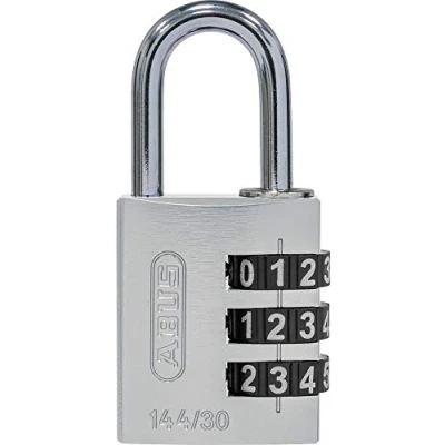 Imagen de ABUS 80798 Candado de combinación (aluminio, 144/30, con números grandes), color plateado