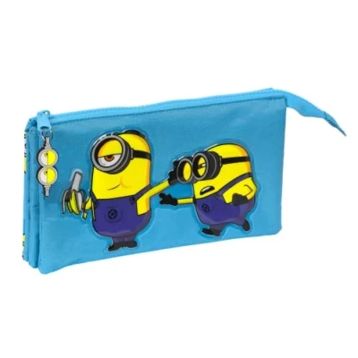 Imagen de Safta Articulo Portatodo Triple Minions Minionstatic 22X12X3Cm, Dibujo Animado, Multicolor, Estándar (812228744)