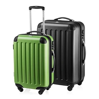 Imagen de HAUPTSTADTKOFFER Spree Equipaje de Mano 55cm + Trolley 65 cm, Verde Negro