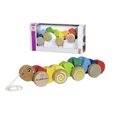 Imagen de Eichhorn Retirado 100003446 Oruga con Movimiento, 32 cm de Largo, Material Madera Haya, Multicolor, (Simba 4003046002751)