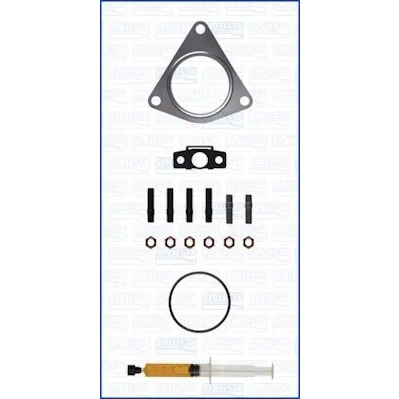 Imagen de AJUSA JTC11833 Juego de montaje, turbocompresor with studs, syringe oil con juntas instrucciones montaje AUDI: A4 B8 Avant