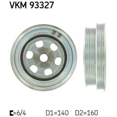 Imagen de SKF VKM 93327 Polea de Cigüeñal 140 / 160 10 PEUGEOT: Boxer Furgón, CITROËN: Jumper II Camión plataforma/Chasis, Furgón