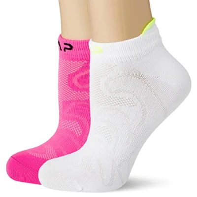 Imagen de CMP Calcetines deportivos ultraligeros, Blanco Rosa Fluo, 39/42