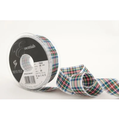 Imagen de Berisfords Cinta de tartán Tradicional 7622 25 m x mm, Estampado Dress Stewart