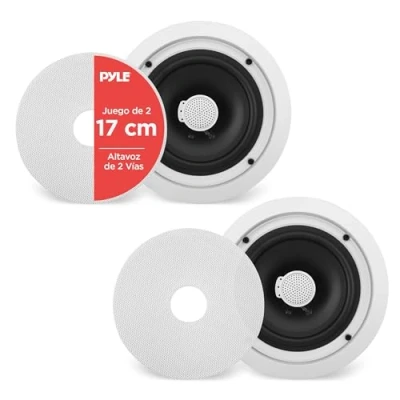 Imagen de Pyle PDIC60 altavoz 125 W Blanco Altavoces (2.0 canales, Alámbrico, Terminal, W, 65 22000 Hz, Blanco)