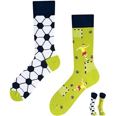 Imagen de TODO divertidos Calcetines con diseño para hombre y mujer multicolor, locos, dorado, 39 42