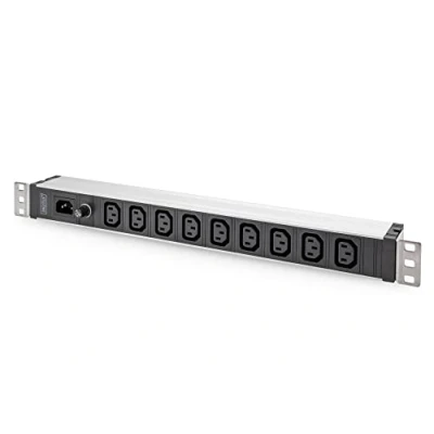 Imagen de DIGITUS Regleta 19&quot; 9 tomas C13 entrada C14 1U 250VAC 50/60Hz fusible de 10A