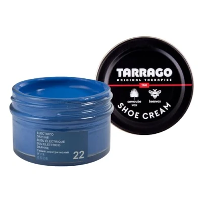 Imagen de Shoe Cream 50 ml Betún Crema Nutritiva, Abrillantadora y Protectora Para Zapatos, Calzado, Bolsos Accesorios de Piel, Cuero Sintético (Azul Eléctrico 22)