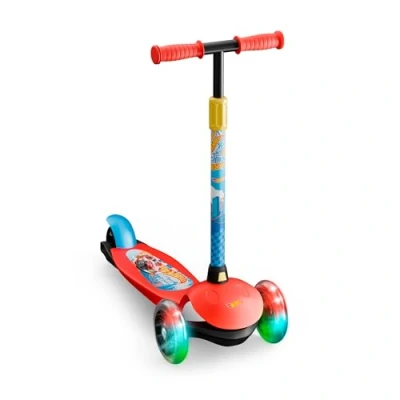 Imagen de DEQUBE Patinete Infantil Hot Wheels 3 Ruedas Ajustable LED y Freno Trasero Plegable fácil de Transportar Ultraligero Seguro (Deqube 914D00184)