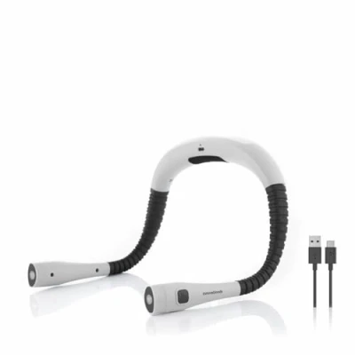 Imagen de InnovaGoods® luz Lectura Recargable, lampara 3 Niveles de Intensidad y Colores iluminación, Estilo Manos Libres, Flexible Adaptable Ideal para Leer Libros en la Cama.